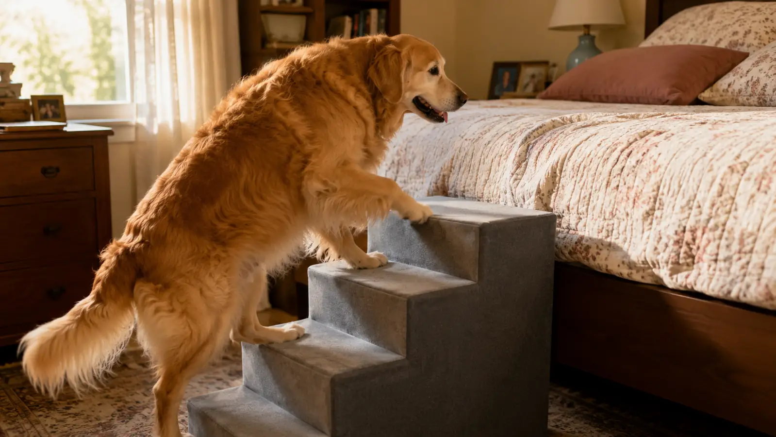 10 Reasons Dog Stairs Help an Aging Dog Get on the Bed Safely